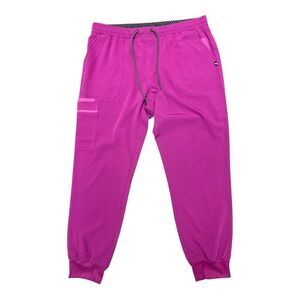 Beyond Scrubs Petite PM Magenta Jogger Pants Women’s Cargo Pockets Workwear